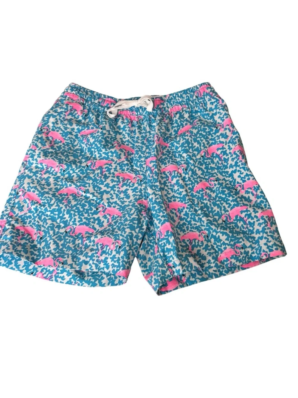 Chubbies Youth Small 8/9 Flamingo Swim Trunks Boys Like New Beach Shorts